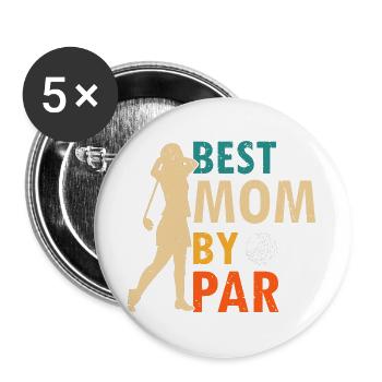 I Work to Support My Golf Addiction Funny Humor - Buttons groß 56 mm (5er Pack) - Weiß - Vorne