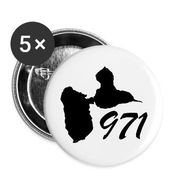 GWADA - Buttons groß 56 mm (5er Pack) - Weiß - Vorne