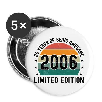 20 ans d’être génial 2006 Édition limitée - Lot de 5 grands badges (56 mm) - blanc - Devant