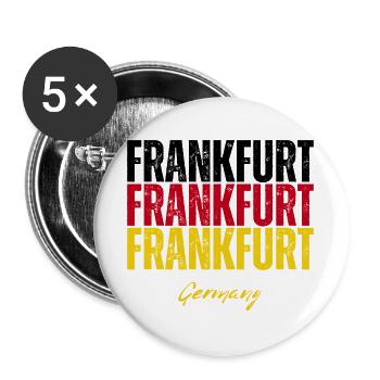 Francfort, Allemagne, un souvenir de Francfort - Lot de 5 grands badges (56 mm) - blanc - Devant