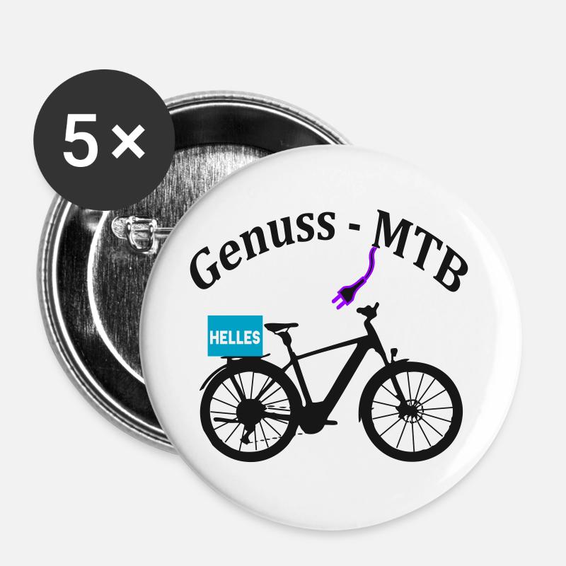 E-MTB_Herren - Buttons large 2.2''/56 mm (5-pack) - white