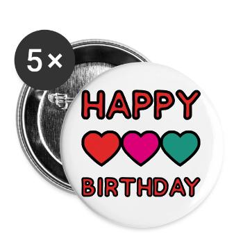 50. 50 JAHRE. 50-JÄHRIGES JUBILÄUM. 50-JÄHRIGES JUBILÄUM. - Buttons groß 56 mm (5er Pack) - Weiß - Vorne