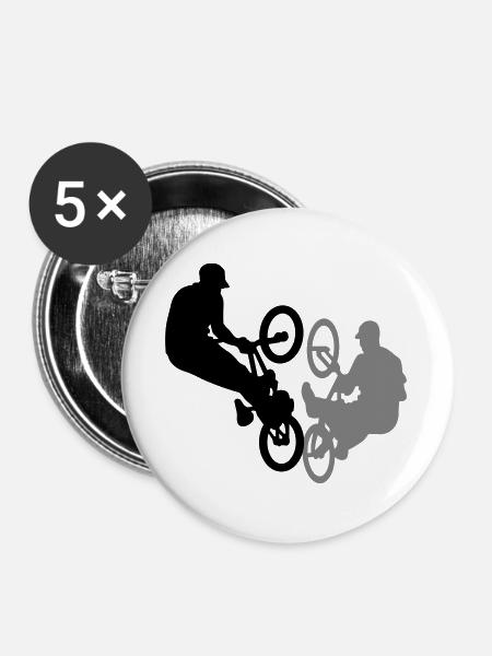 BMX - Buttons groß 56 mm (5er Pack) - Weiß
