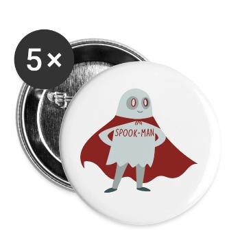 Spook Man Ghost Cape - Buttons large 2.2''/56 mm (5-pack) - white - Front