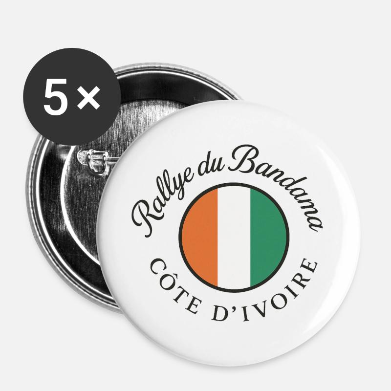 rallye_Bandama_RCI - Buttons large 2.2''/56 mm (5-pack) - white