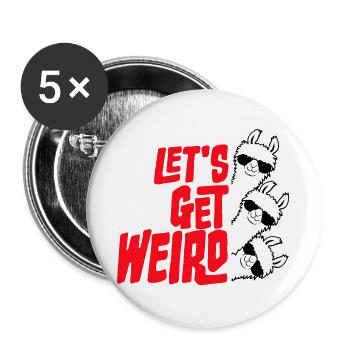 Let's Get Weird 3 Llama Friends Team Sunglasses - Buttons large 2.2''/56 mm (5-pack) - white - Front