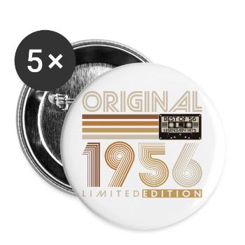 Original_1956_Jahrgang_Geburtstag_Geschenk_Retro - Lot de 5 grands badges (56 mm) - blanc - Devant
