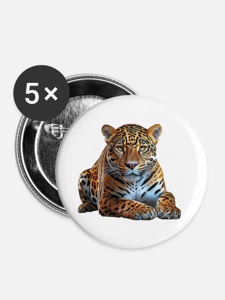 Jaguar - Buttons groß 56 mm (5er Pack) - Weiß