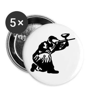 Paintball - Buttons large 2.2''/56 mm (5-pack) - white - Front