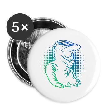 Motocross Fokus pur - Buttons groß 56 mm (5er Pack) - Weiß - Vorne