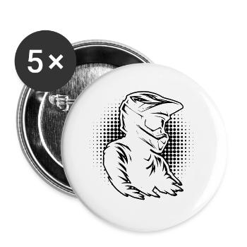 Tolles Motocross Geschenk für Motocross - Buttons groß 56 mm (5er Pack) - Weiß - Vorne