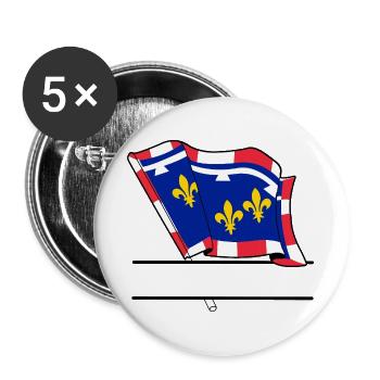Espace d’écriture Centre-Val de Loire - Lot de 5 grands badges (56 mm) - blanc - Devant