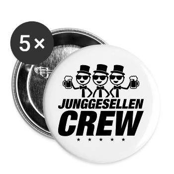 Bachelor Crew - Buttons large 2.2''/56 mm (5-pack) - white - Front