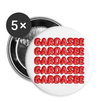 Le lac de Garde comme voyage - Lot de 5 grands badges (56 mm) - blanc - Devant