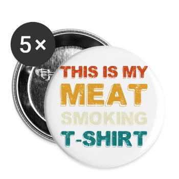 Meat Tuxedo T-Shirt – Grillfreund - Lot de 5 grands badges (56 mm) - blanc - Devant