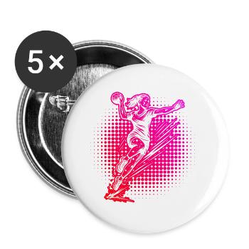 Ein Motiv nur für Handball fuer Frauen - Buttons groß 56 mm (5er Pack) - Weiß - Vorne