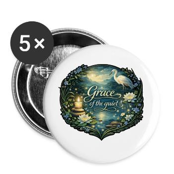 Grace of the quiet - Buttons large 2.2''/56 mm (5-pack) - white - Front