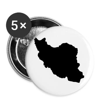 Iran Silhouette - Buttons large 2.2''/56 mm (5-pack) - white - Front