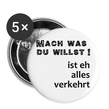 Do what you want is wrong anyway - Buttons large 2.2''/56 mm (5-pack) - white - Front