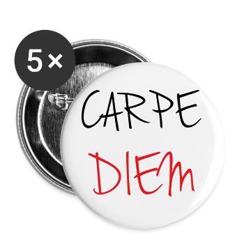 carpe_diem_nhy_5 - Buttons groß 56 mm (5er Pack) - Weiß - Vorne