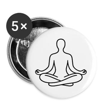 Tracé de lignes de position Lotus - Lot de 5 grands badges (56 mm) - blanc - Devant