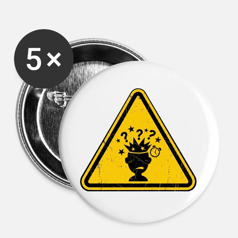 Under Pressure - Buttons groß 56 mm (5er Pack) - Weiß