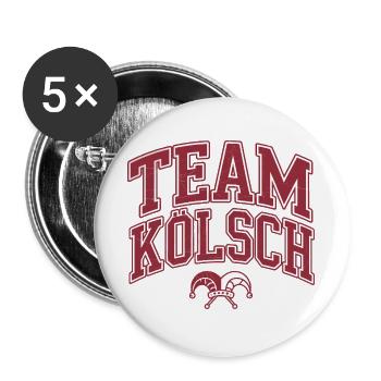 Équipe Kölsch - Costume de carnaval - Lot de 5 grands badges (56 mm) - blanc - Devant