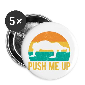 Fitness Fanatics Push Me Up Calisthenics Gym - Buttons groß 56 mm (5er Pack) - Weiß - Vorne