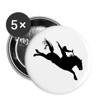 Rodeo Silhouette – Western Riding - Buttons large 2.2''/56 mm (5-pack) - white - Front