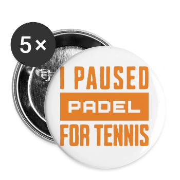 padel_orange - Buttons large 2.2''/56 mm (5-pack) - white - Front