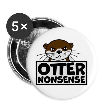 Otter Nonsense Lustig Wortspiel Otter Liebe Spruch - Buttons groß 56 mm (5er Pack) - Weiß - Vorne