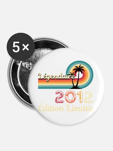 Legendary 2012, Limited Edition - Buttons groß 56 mm (5er Pack) - Weiß