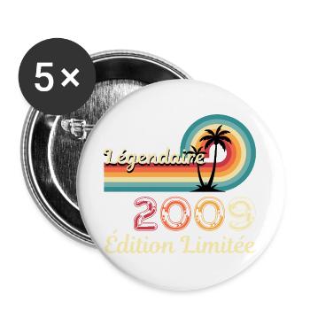 Legendary 2009, Limited Edition - Buttons large 2.2''/56 mm (5-pack) - white - Front