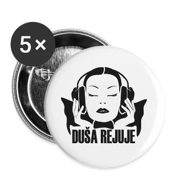 DUŠA REJUJE - black - - Buttons groß 56 mm (5er Pack) - Weiß - Vorne