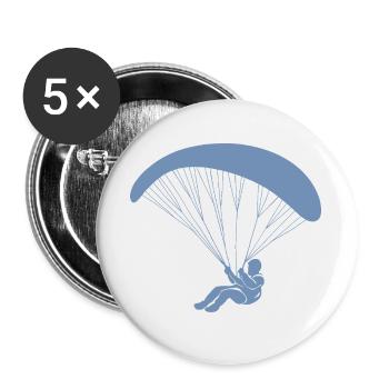 Parapente minimaliste - Lot de 5 grands badges (56 mm) - blanc - Devant