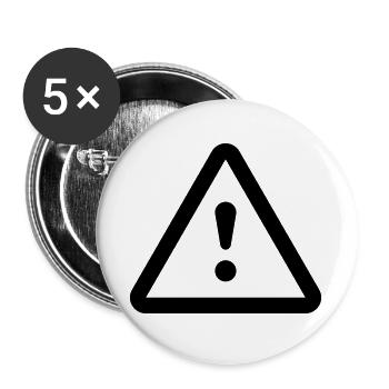 Danger Attention Danger - Buttons large 2.2''/56 mm (5-pack) - white - Front