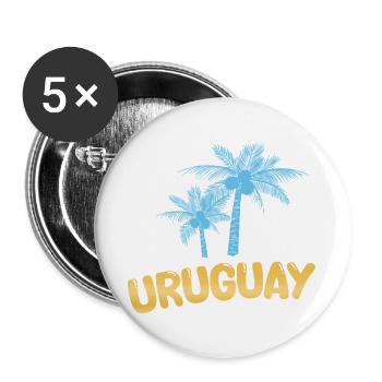 Palm Trees Uruguay - Buttons large 2.2''/56 mm (5-pack) - white - Front