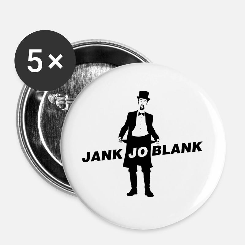 JANK JO BLANK - Buttons groß 56 mm (5er Pack) - Weiß