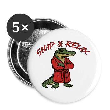 Snap & Relax - Buttons large 2.2''/56 mm (5-pack) - white - Front