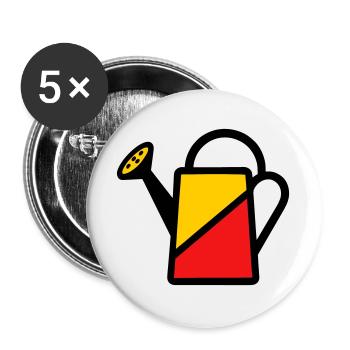 Zweifarbiger Gießdosen-Werkzeug Gemüsegärtner - Buttons groß 56 mm (5er Pack) - Weiß - Vorne