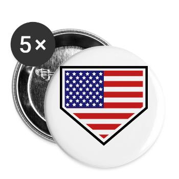 Home plate - Buttons large 2.2''/56 mm (5-pack) - white - Front