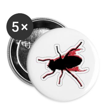 Fly Fishing No. 4 - Buttons large 2.2''/56 mm (5-pack) - white - Front