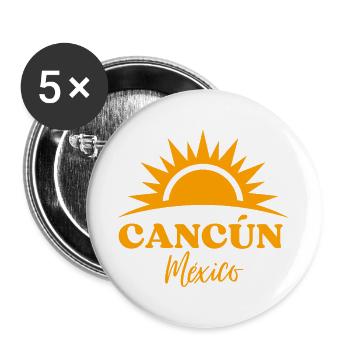 Cancún Sunrise  - Buttons large 2.2''/56 mm (5-pack) - white - Front
