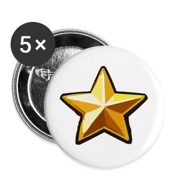 Étoile - Lot de 5 grands badges (56 mm) - blanc - Devant