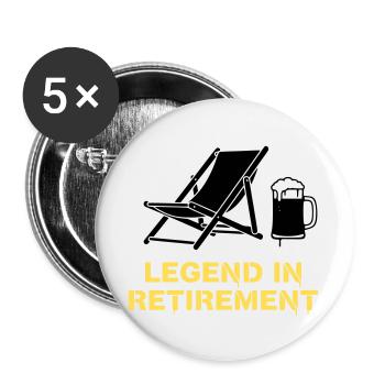 Retired Legend Pension Deck Chair - Buttons large 2.2''/56 mm (5-pack) - white - Front