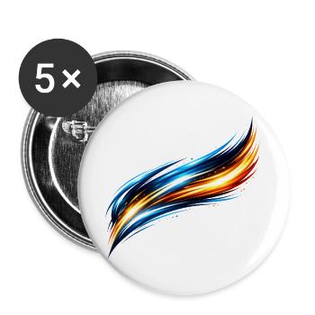 Design sportif du maillot Effet dynamique - Lot de 5 grands badges (56 mm) - blanc - Devant