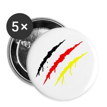 krallen_deutschland - Buttons large 2.2''/56 mm (5-pack) - white - Front