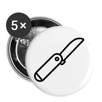 couteau suisse - Lot de 5 grands badges (56 mm) - blanc - Devant