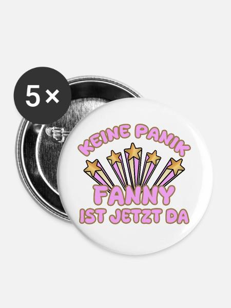 Fanny - Buttons groß 56 mm (5er Pack) - Weiß