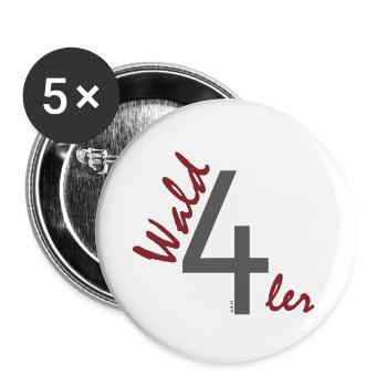 Wald4tler - Buttons large 2.2''/56 mm (5-pack) - white - Front